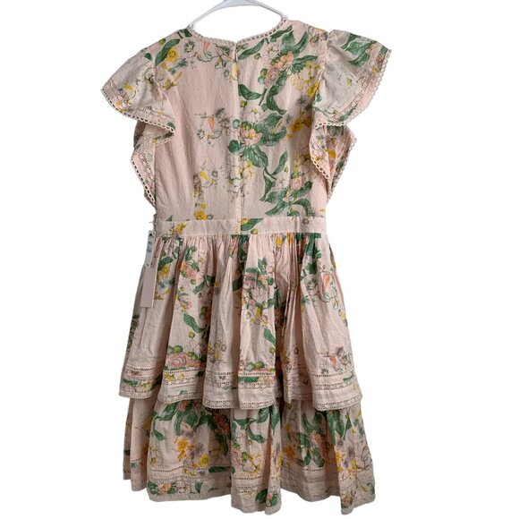 Sold Out Rachell Parcell Tiered Ruffle Sleeve Dot Floral Dress Size M NWT 7150 - Picture 10 of 15